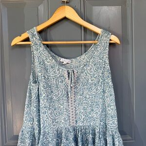 Patrons of Peace Blue and White Tank Top